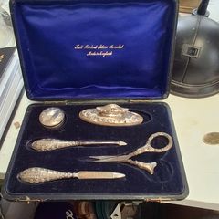 Hallmarked antique silver set