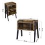 Side Table Nightstand Retro Rustic Chic Wood Look- FREE DELIVERY NATIONWIDE Image 2