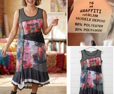 vintage French s'quise Paris rare abstract dress y2k festival designer cool