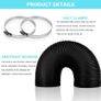 Dryer Vent Hose, 125mm Air Ducting, 2.5m Long Dryer Vent Hose Flexible, PVC Aluminum Foil Hoses for HVAC Ventilation and Duct Fan Systems with 2 Clamps Include Image 5
