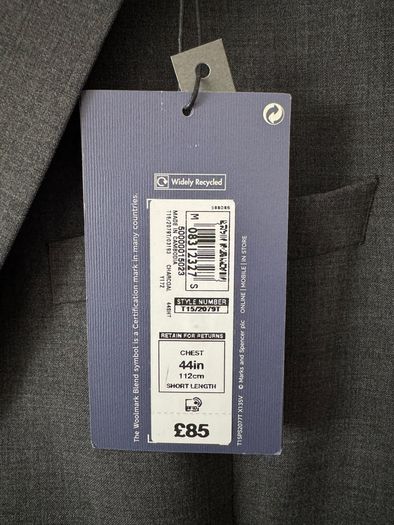 Mens M&S Grey Suit