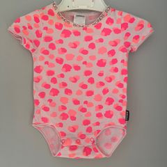 Bonds baby pink spotted all in one Size 0-3 mths EUC