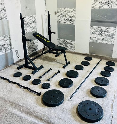 Adjustable Rack Bench Weights Barbell Dumbbells