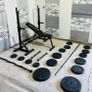 Adjustable Rack Bench Weights Barbell Dumbbells Image 9