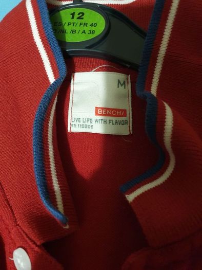bench red small medium polo shirt