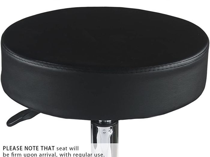 Black Adjustable Rolling Cushion Tattoo Massage Hydraulic Salon Stool,5 Wheels (FREE POSTAGE)