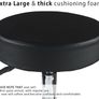 Black Adjustable Rolling Cushion Tattoo Massage Hydraulic Salon Stool,5 Wheels (FREE POSTAGE) Image 3