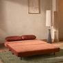 Two Seater Toffee Brown Sofa Bed Image 3