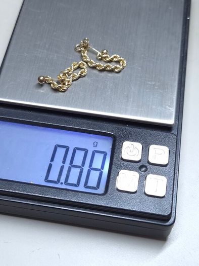 Vintage 9ct Gold Rope Drop Earrings Italy Dublin Import Hallmarked 0.88g