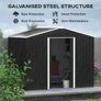 Garden Shed 8 x 6ft Grey Image 5