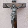Antique Large Decorative Crucifix 13,5" x 7" (very fine details, exotic wood) Image 7