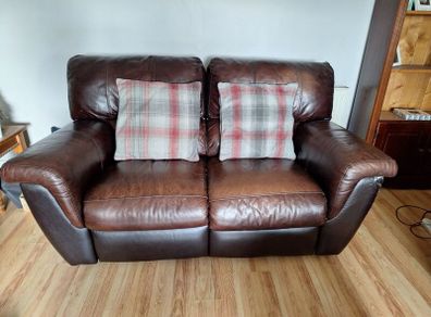 Leather 2 seater sofa