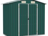 Garden Shed Green 205x129x183 cm Galvanised Steel