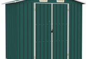 Garden Shed Green 205x129x183 cm Galvanised Steel