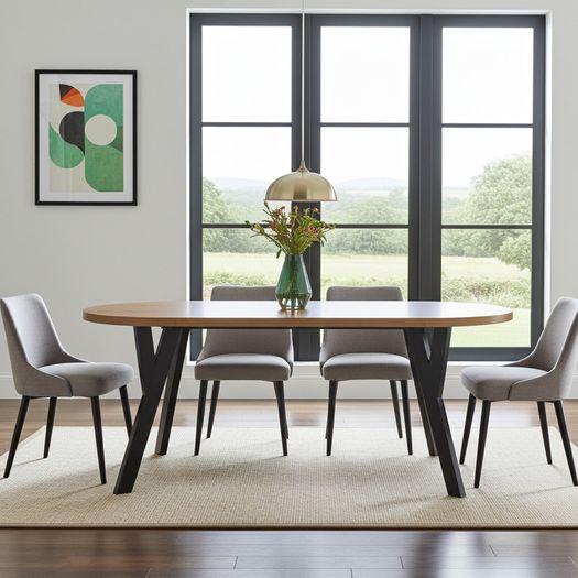 Modern Oak Extendable Dining Table 100cm to 180cm Veener or Laminated