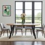 Modern Oak Extendable Dining Table 100cm to 180cm Veener or Laminated Image 6