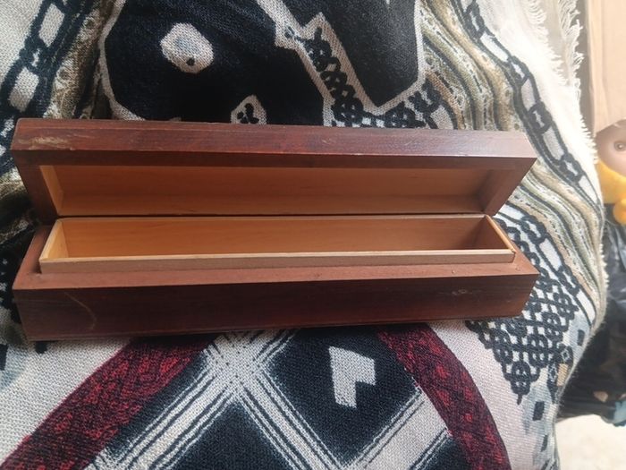 vintage mahogany painted carved box