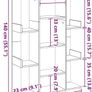 Book Cabinet in White Engineered Wood with Multiple Compartments and Compact Design for Living Room, Bedroom, Office Image 3