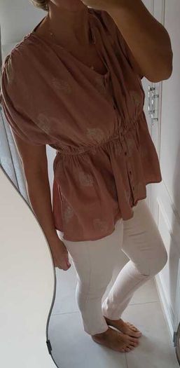 SLOWLOVE blush boho top Sz L (Fit 10-12UK) - 89 (New)
