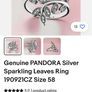 Pandora sterling silver ring Image 2