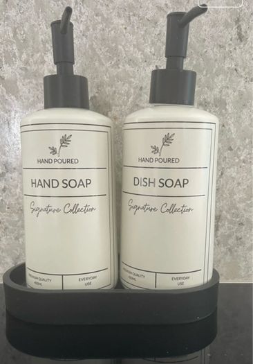 Hand soap and dish soap dispensers