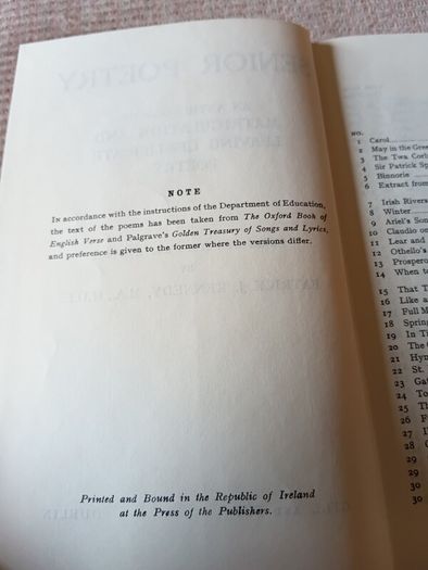 1946 Senior Poetry An Anthology of Matriculation. Patrick Kennedy. Vintage.