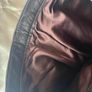 Unsigned genuine dark brown suede and leather jeans style trousers Sz 8UK - W28 L32 - Rrp 350 (New) Image 3