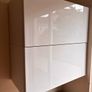 ikea white gloss two wall cabinets Image 2