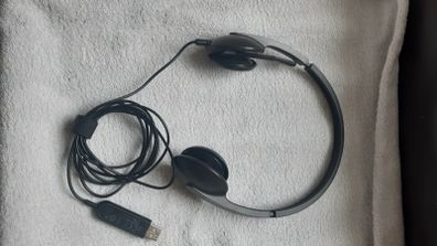 Logitech H340 Wired USB Headset Headphones, Stereo with Noise Cancelling Microphone - PC/Mac/Laptop