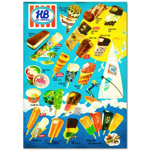 HB Ice Cream & Irish Snack Posters - A4 / A3 Prints