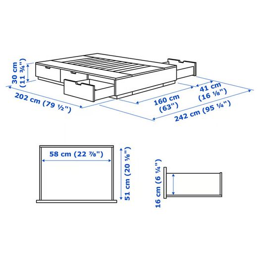 King Size Bed with Storage