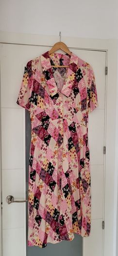 Nobody's Child pink floral midi Sz 14UK