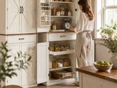 Kitchen Pantry Storage Cabinet Country Style Tall