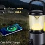 NEW Camping Lights, 10400mAh Camping Lantern USB-C Rechargeable Running 350Hrs, Camping Lamp with LED Screen, 5 Light Modes Waterproof Image 4