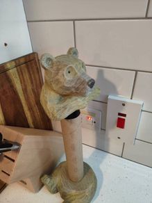 Barney Bear kitchen paper holder