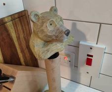 Barney Bear kitchen paper holder