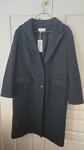 M and S Men's Wool Coat -Size L -Brand New - Black