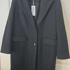 M and S Men's Wool Coat -Size L -Brand New - Black