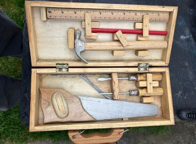 Vintage style Autodesk kids woodworking tool set