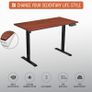 _Height-adjustable desk Electrically height-adjustable table frame 2-fold telescope, ergonomic sit-stand table with memory control (frame only - black) Image 3