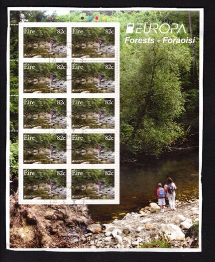 2011 Ireland Europa (Forests) Commemorative Stamps Plate 1A1A1A1A Fine CDS Used with Dublin cancel of 14th April 2011 (First day of issue) on envelope extract.