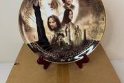 The Lord of the Rings - Danbury Mint Collectible Plate 12 Inch - The Two Towers - Porcelain With Stand In Box