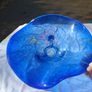 Murano Style Blue Stratus Hand Blown Bowl Image 3