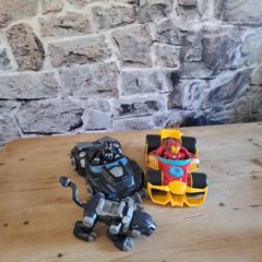 Marvel Iron Man Car & Black Panther Car with Black Cat