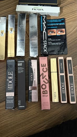 Luxury high end mascara, Lancome, YSL, grande cosmetics,MAC, benefit VIEVE,Prada, Rabanne