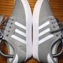 Adidas Boys Grey Canvas Athletic Trainers UK5.5 EUR38   S-B Image 6