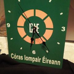 CIE Heuston station novelty wall clock, Irish memorabilia clock