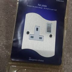 Flush to wall plug plate