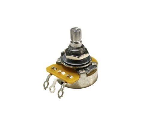 CTS 500K Left Handed Potentiometer. Reverse Audio Logarithmic. Split Shaft