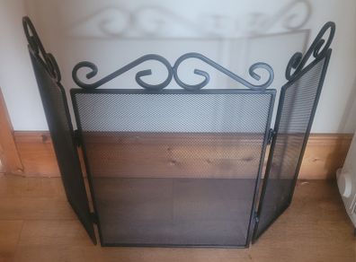 Cast Iron 3 Panel Fire Guard